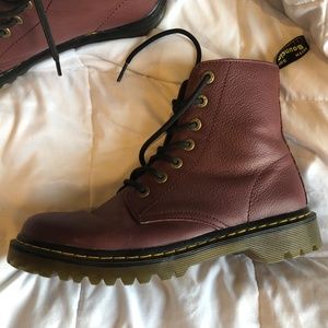 maroon doc Martens